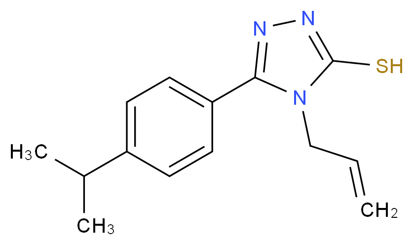 4-Allyl-5-(4-isopropylphenyl)-4H-1,2,4-triazole-3-thiol_分子结构_CAS_669729-26-4)