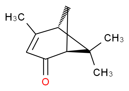 (1S,5S)-4,6,6-trimethylbicyclo[3.1.1]hept-3-en-2-one_分子结构_CAS_1196-01-6