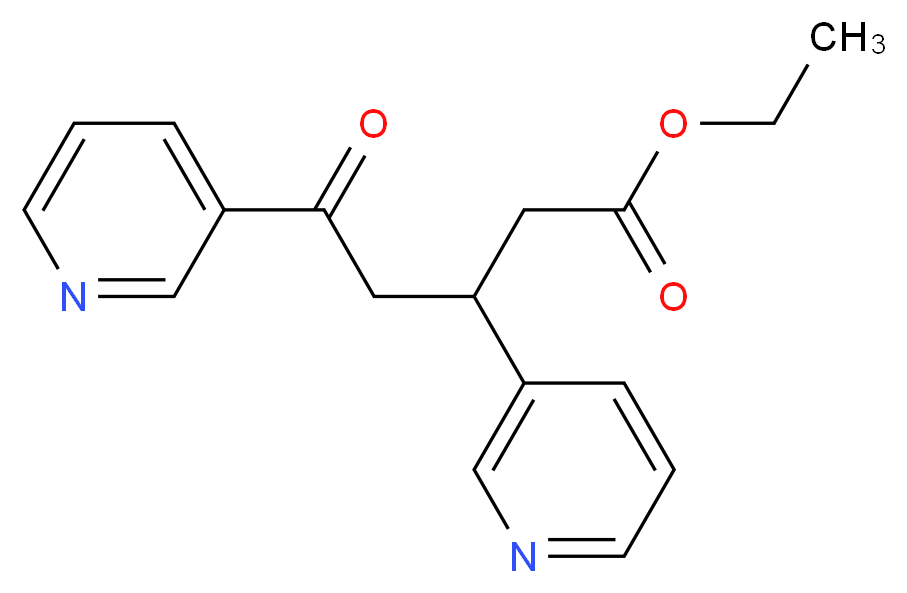 Ethyl 5-Oxo-3,5-di(3-pyridyl)pentanoate_分子结构_CAS_200571-38-6)