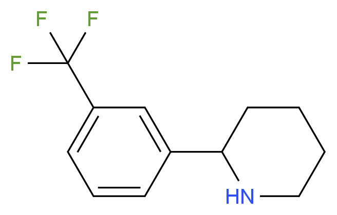 2-[3-(Trifluoromethyl)phenyl]piperidine_分子结构_CAS_383128-75-4)