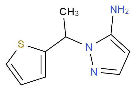 1-[1-(thiophen-2-yl)ethyl]-1H-pyrazol-5-amine_分子结构_CAS_956949-76-1