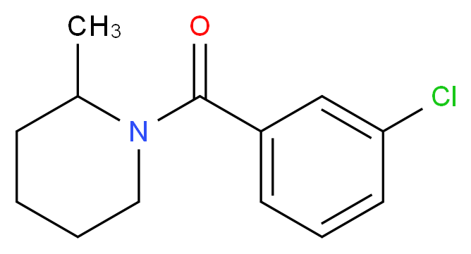 1-(3-chlorobenzoyl)-2-methylpiperidine_分子结构_CAS_330468-99-0