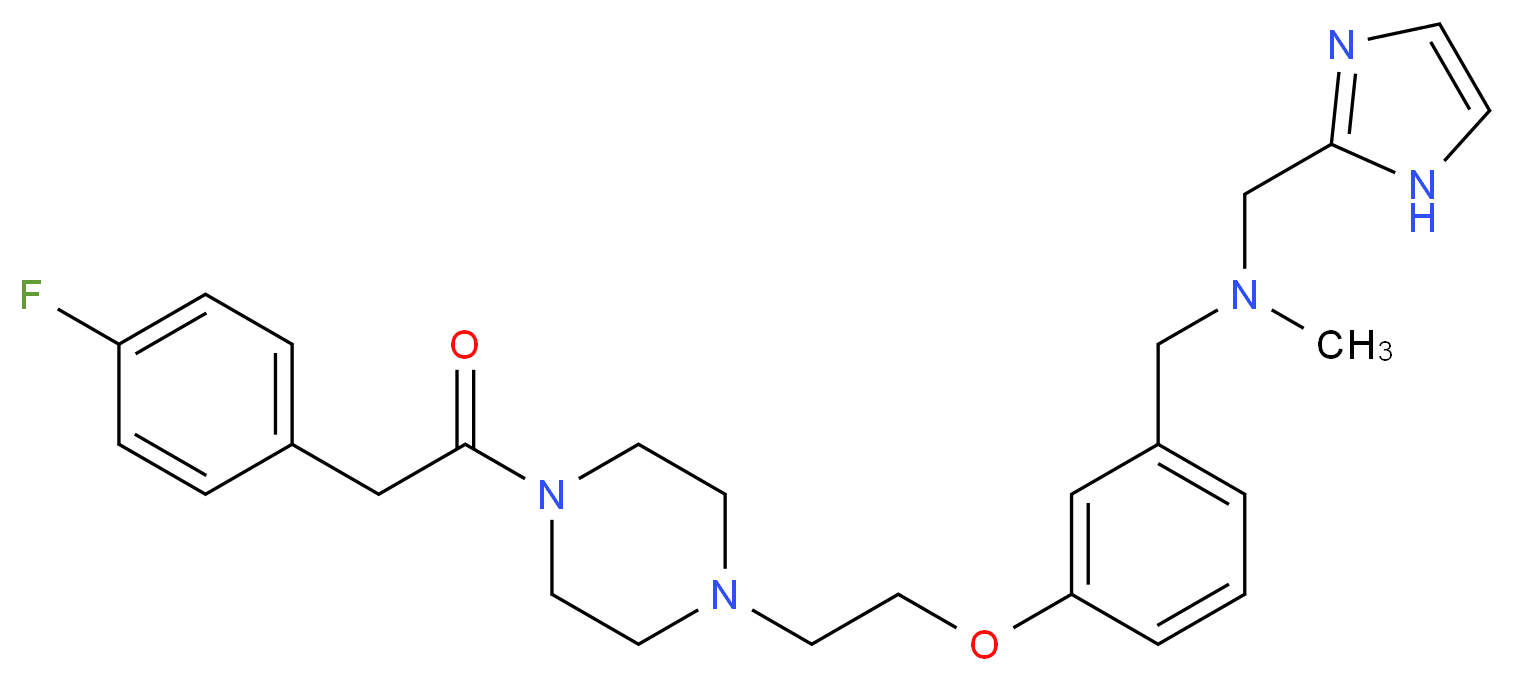 1-[3-(2-{4-[(4-fluorophenyl)acetyl]-1-piperazinyl}ethoxy)phenyl]-N-(1H-imidazol-2-ylmethyl)-N-methylmethanamine_分子结构_CAS_)