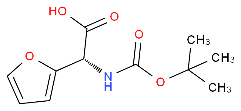 (R)-TERT-BUTOXYCARBONYLAMINO-FURAN-2-YL-ACETIC ACID_分子结构_CAS_)