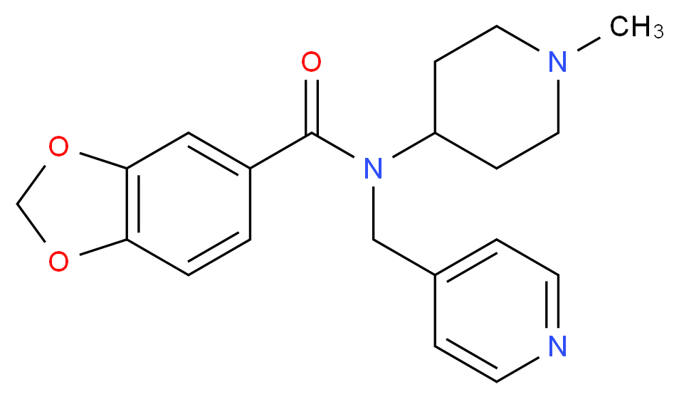 N-(1-methyl-4-piperidinyl)-N-(4-pyridinylmethyl)-1,3-benzodioxole-5-carboxamide_分子结构_CAS_)