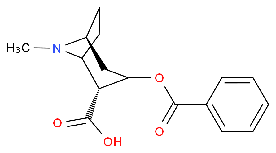 (2R,5S)-3-(benzoyloxy)-8-methyl-8-azabicyclo[3.2.1]octane-2-carboxylic acid_分子结构_CAS_115732-68-8