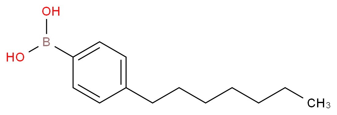 (4-heptylphenyl)boronic acid_分子结构_CAS_256383-44-5