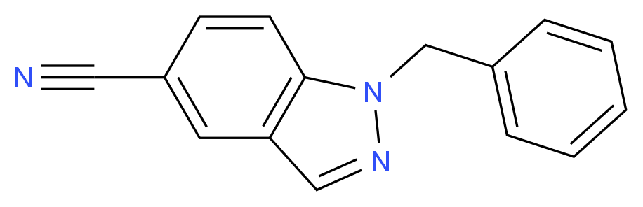 1-benzyl-1H-indazole-5-carbonitrile_分子结构_CAS_1125409-65-5