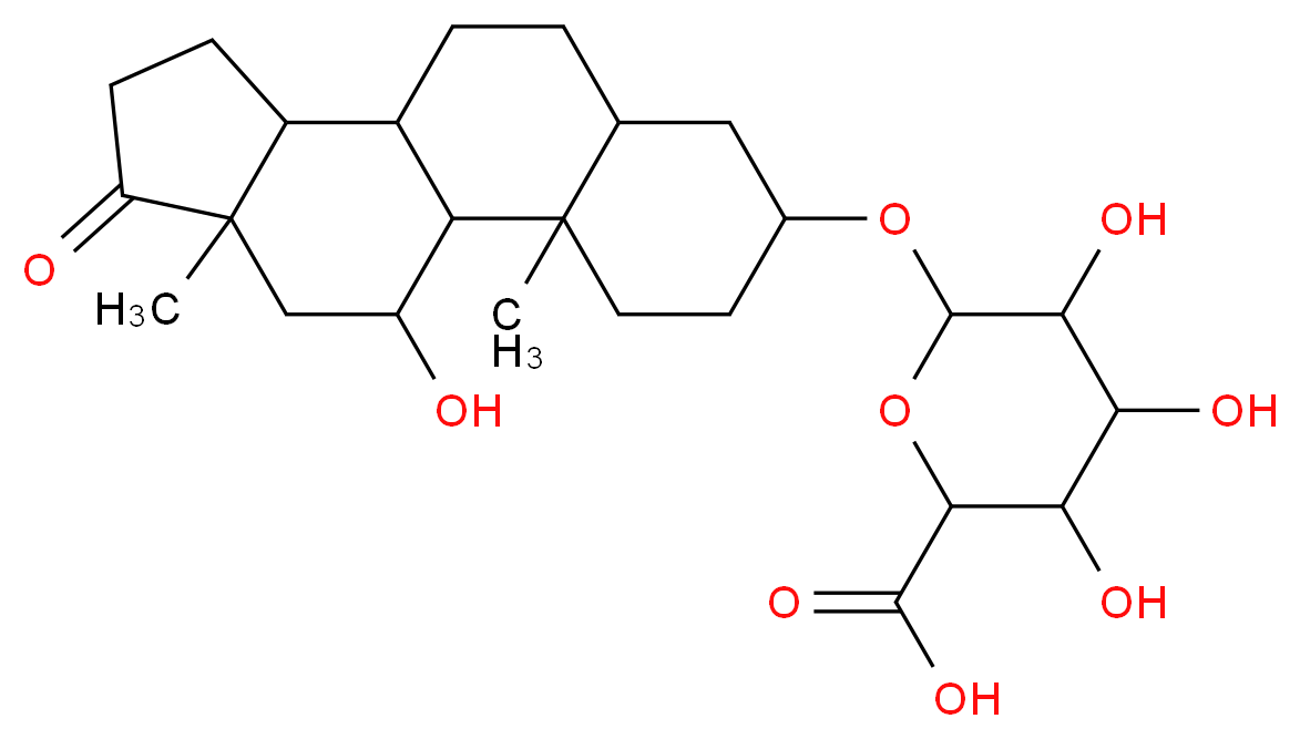 3,4,5-trihydroxy-6-({17-hydroxy-2,15-dimethyl-14-oxotetracyclo[8.7.0.0<sup>2</sup>,<sup>7</sup>.0<sup>1</sup><sup>1</sup>,<sup>1</sup><sup>5</sup>]heptadecan-5-yl}oxy)oxane-2-carboxylic acid_分子结构_CAS_35259-60-0