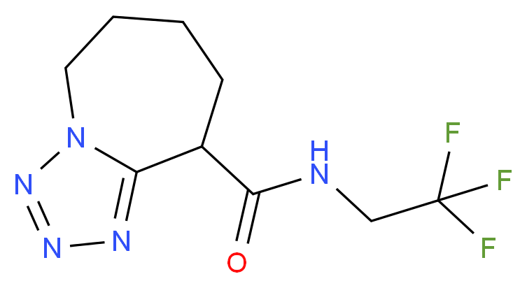 N-(2,2,2-trifluoroethyl)-6,7,8,9-tetrahydro-5H-tetrazolo[1,5-a]azepine-9-carboxamide_分子结构_CAS_)