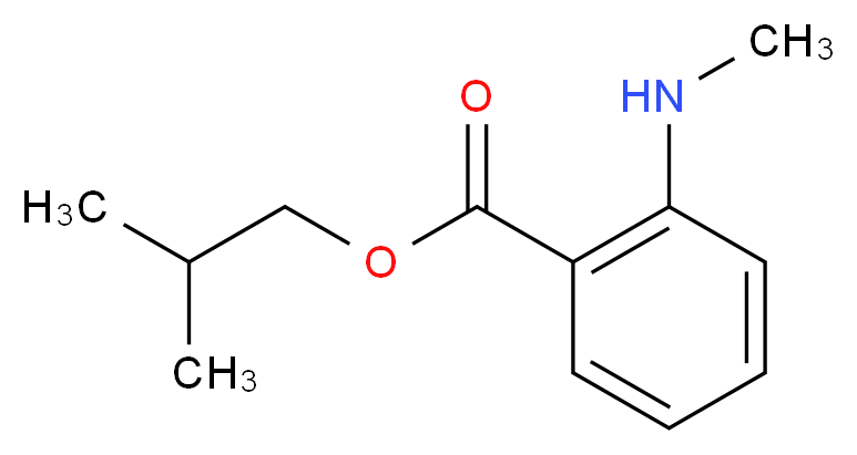 Isobutyl 2-(methylamino)benzoate_分子结构_CAS_65505-24-0)