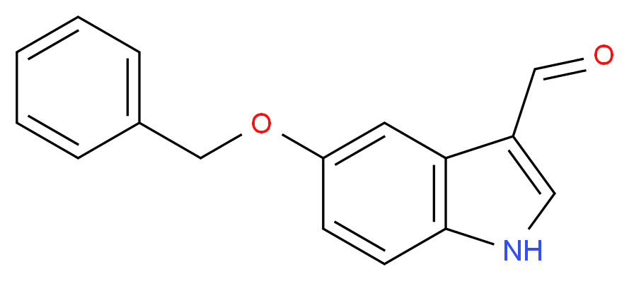 5-(benzyloxy)-1H-indole-3-carbaldehyde_分子结构_CAS_6953-22-6