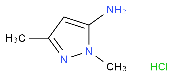 1,3-dimethyl-1H-pyrazol-5-amine hydrochloride_分子结构_CAS_103068-64-0