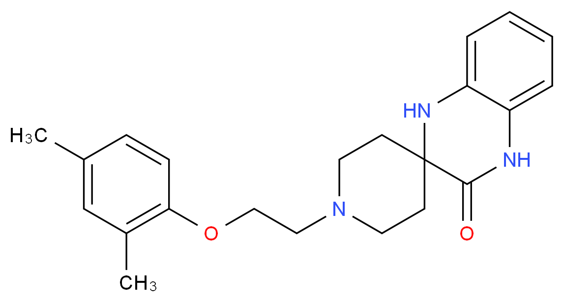 1-[2-(2,4-dimethylphenoxy)ethyl]-1',4'-dihydro-3'H-spiro[piperidine-4,2'-quinoxalin]-3'-one_分子结构_CAS_)