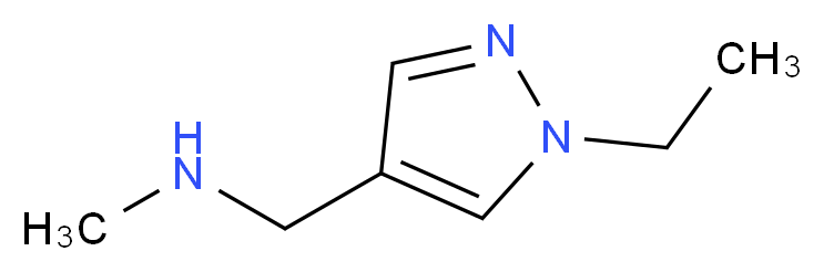 [(1-ethyl-1H-pyrazol-4-yl)methyl](methyl)amine_分子结构_CAS_)