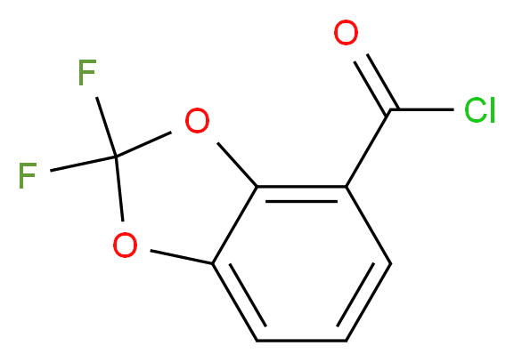 2,2-Difluoro-1,3-benzodioxole-4-carbonyl chloride_分子结构_CAS_143096-86-0)