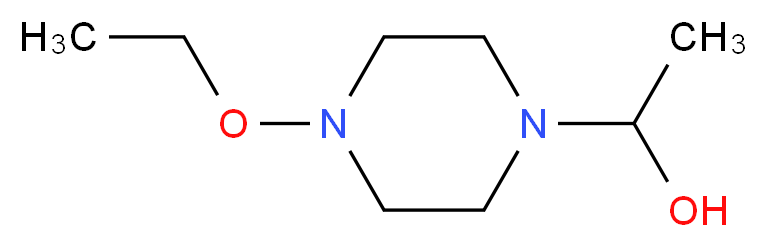 1-(4-ethoxypiperazin-1-yl)ethan-1-ol_分子结构_CAS_13349-82-1