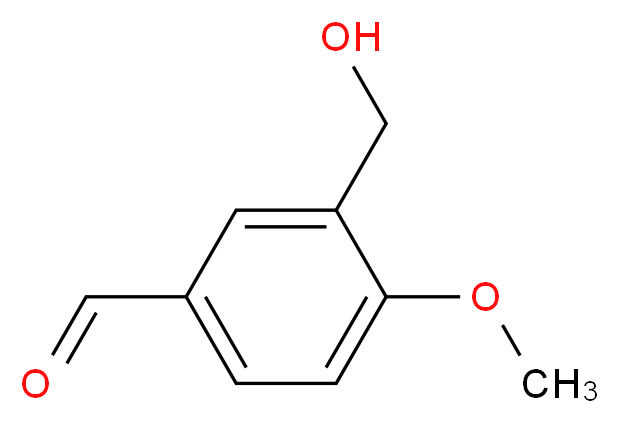 3-(hydroxymethyl)-4-methoxybenzaldehyde_分子结构_CAS_76646-42-9)