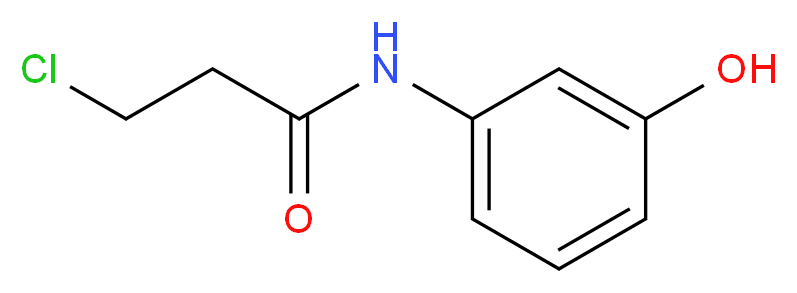 3-chloro-N-(3-hydroxyphenyl)propanamide_分子结构_CAS_50297-40-0
