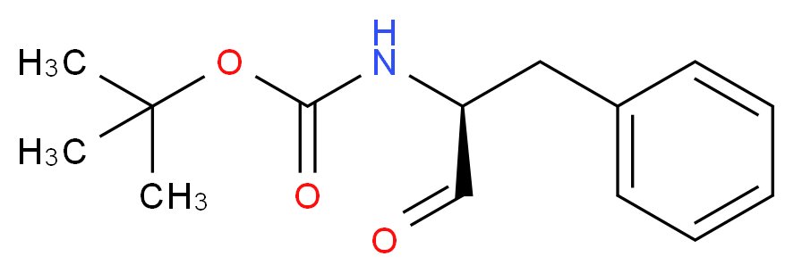 tert-butyl N-[(2S)-1-oxo-3-phenylpropan-2-yl]carbamate_分子结构_CAS_72155-45-4