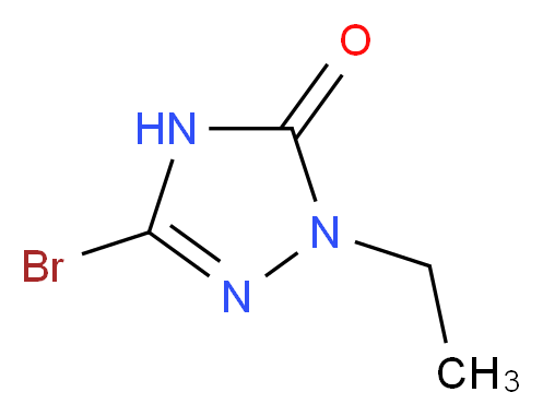 3-bromo-1-ethyl-4,5-dihydro-1H-1,2,4-triazol-5-one_分子结构_CAS_1243250-10-3