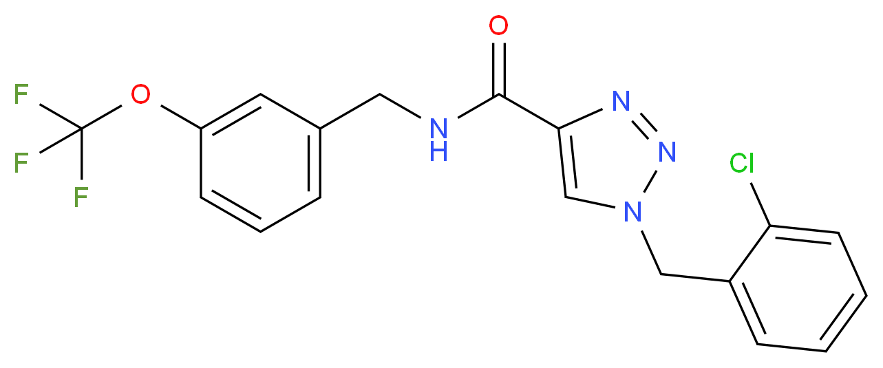1-(2-chlorobenzyl)-N-[3-(trifluoromethoxy)benzyl]-1H-1,2,3-triazole-4-carboxamide_分子结构_CAS_)