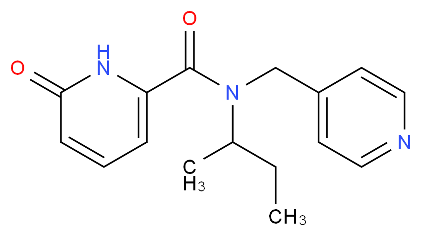 N-(sec-butyl)-6-oxo-N-(pyridin-4-ylmethyl)-1,6-dihydropyridine-2-carboxamide_分子结构_CAS_)