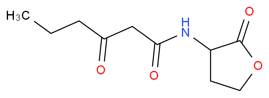 N-(β-酮己酰)-DL-高丝氨酸内酯_分子结构_CAS_76924-95-3)