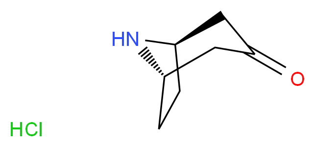 (1R,5S)-8-azabicyclo[3.2.1]octan-3-one hydrochloride_分子结构_CAS_25602-68-0