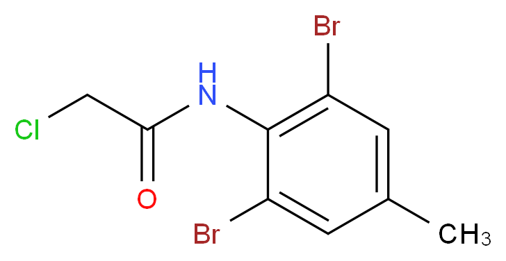 2-chloro-N-(2,6-dibromo-4-methylphenyl)acetamide_分子结构_CAS_96686-53-2)
