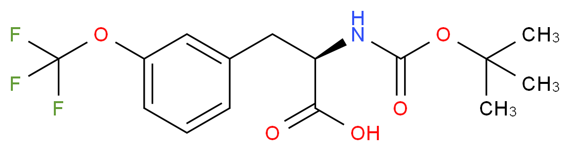 (2R)-2-{[(tert-butoxy)carbonyl]amino}-3-[3-(trifluoromethoxy)phenyl]propanoic acid_分子结构_CAS_1213920-25-2