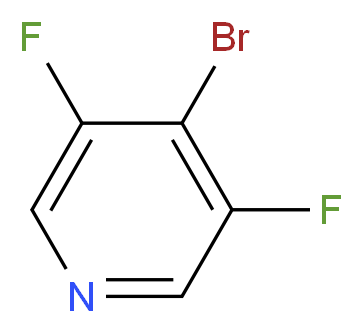 4-bromo-3,5-difluoropyridine_分子结构_CAS_1092352-40-3