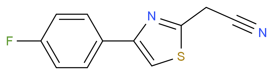 2-[4-(4-fluorophenyl)-1,3-thiazol-2-yl]acetonitrile_分子结构_CAS_342405-40-7