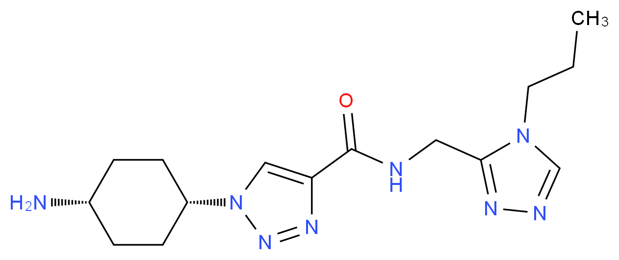 1-(cis-4-aminocyclohexyl)-N-[(4-propyl-4H-1,2,4-triazol-3-yl)methyl]-1H-1,2,3-triazole-4-carboxamide_分子结构_CAS_)