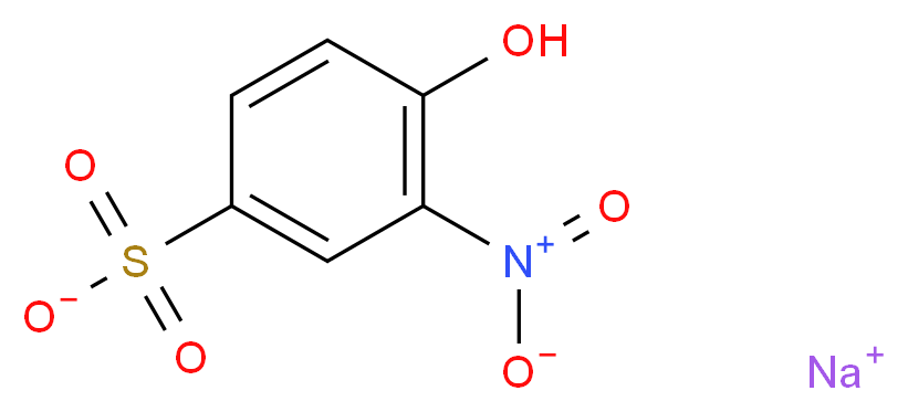 sodium 4-hydroxy-3-nitrobenzene-1-sulfonate_分子结构_CAS_6313-34-4