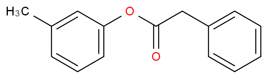 3-methylphenyl 2-phenylacetate_分子结构_CAS_122-27-0