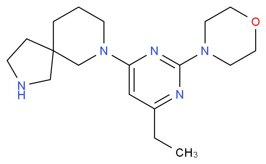 7-(6-ethyl-2-morpholin-4-ylpyrimidin-4-yl)-2,7-diazaspiro[4.5]decane_分子结构_CAS_)