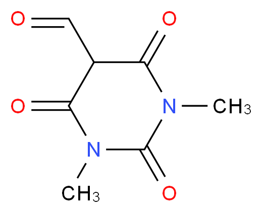 1,3-Dimethyl-2,4,6-trioxo-hexahydro-pyrimidine-5-carbaldehyde_分子结构_CAS_42604-63-7)