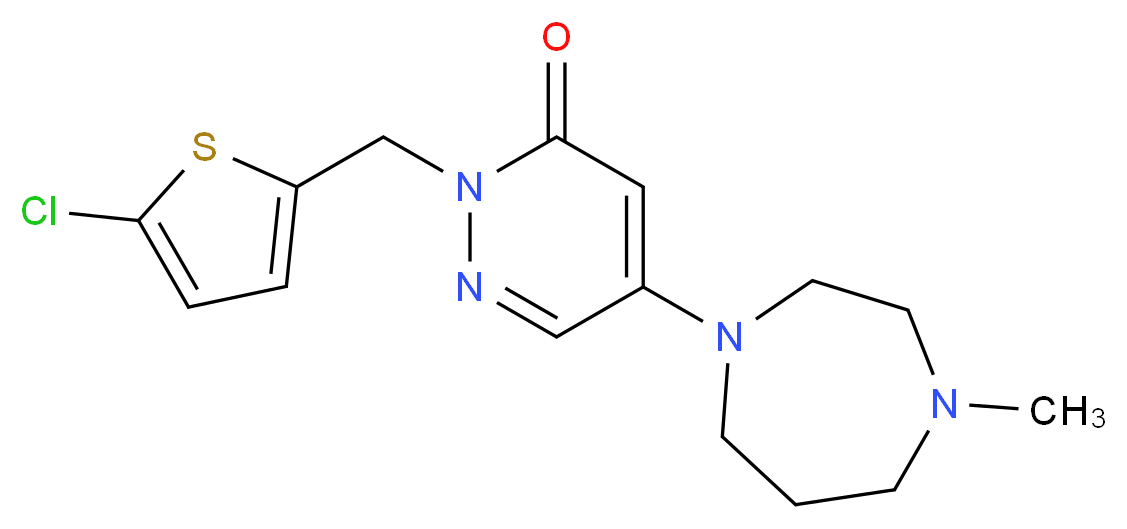 2-[(5-chloro-2-thienyl)methyl]-5-(4-methyl-1,4-diazepan-1-yl)pyridazin-3(2H)-one_分子结构_CAS_)