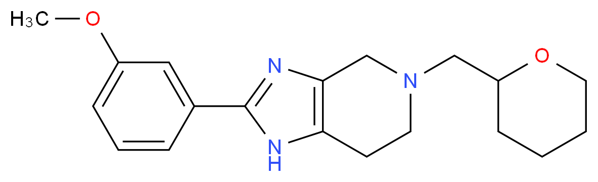 2-(3-methoxyphenyl)-5-(tetrahydro-2H-pyran-2-ylmethyl)-4,5,6,7-tetrahydro-1H-imidazo[4,5-c]pyridine_分子结构_CAS_)