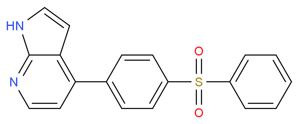 4-[4-(phenylsulfonyl)phenyl]-1H-pyrrolo[2,3-b]pyridine_分子结构_CAS_)