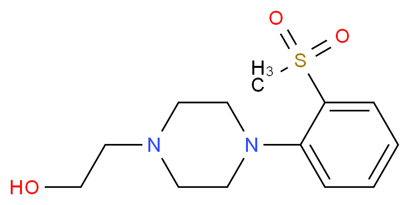 1-(2-Hydroxyethyl)-4-[2-(methylsulphonyl)phenyl]piperazine_分子结构_CAS_942474-21-7)
