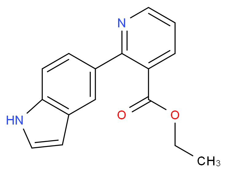 ethyl 2-(1H-indol-5-yl)nicotinate_分子结构_CAS_)