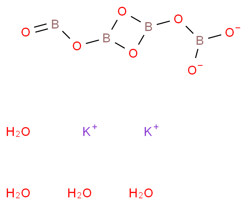 四硼酸钾 四水合物_分子结构_CAS_12045-78-2)