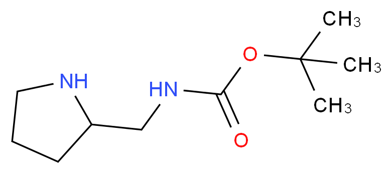 tert-butyl N-(pyrrolidin-2-ylmethyl)carbamate_分子结构_CAS_149649-58-1