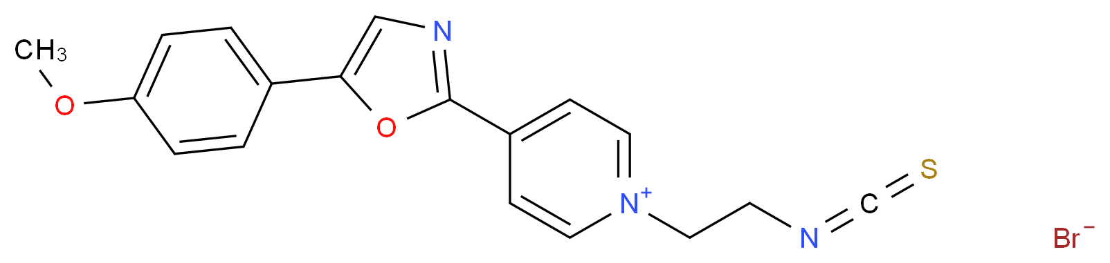 1-(2-isothiocyanatoethyl)-4-[5-(4-methoxyphenyl)-1,3-oxazol-2-yl]pyridin-1-ium bromide_分子结构_CAS_155862-91-2