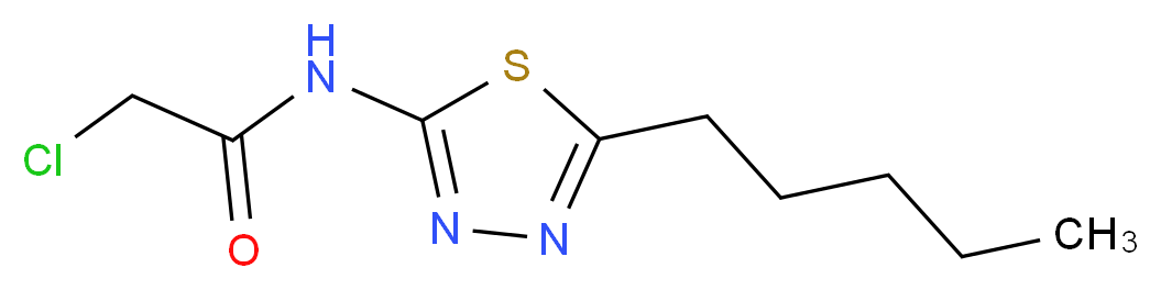 2-chloro-N-(5-pentyl-1,3,4-thiadiazol-2-yl)acetamide_分子结构_CAS_15777-49-8