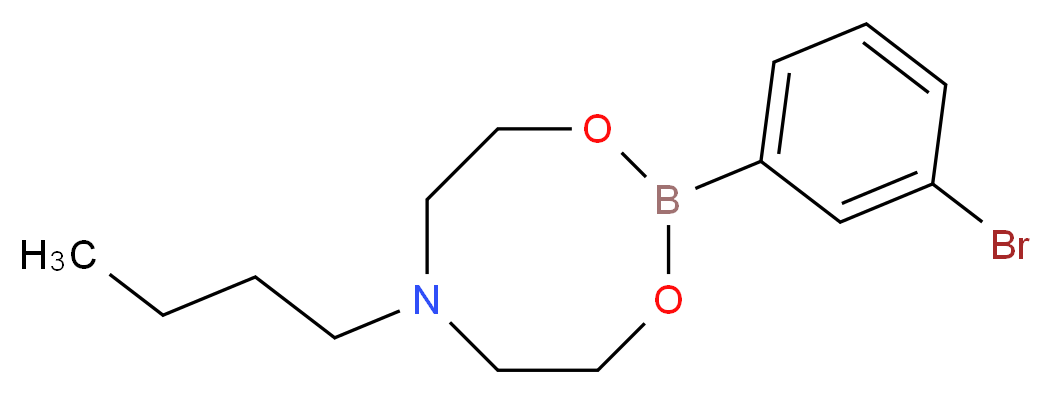 3-溴苯基硼酸N-丁基二乙醇胺酯_分子结构_CAS_1257641-31-8)