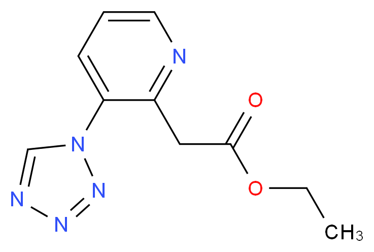 ethyl 2-[3-(1H-1,2,3,4-tetrazol-1-yl)pyridin-2-yl]acetate_分子结构_CAS_629655-32-9