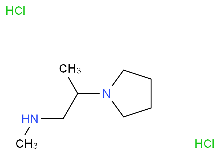 N-Methyl-2-pyrrolidin-1-ylpropan-1-amine dihydrochloride_分子结构_CAS_901586-29-6)